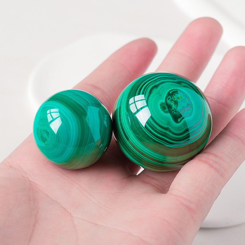 Natural crystal malachite ball ornaments home decoration
