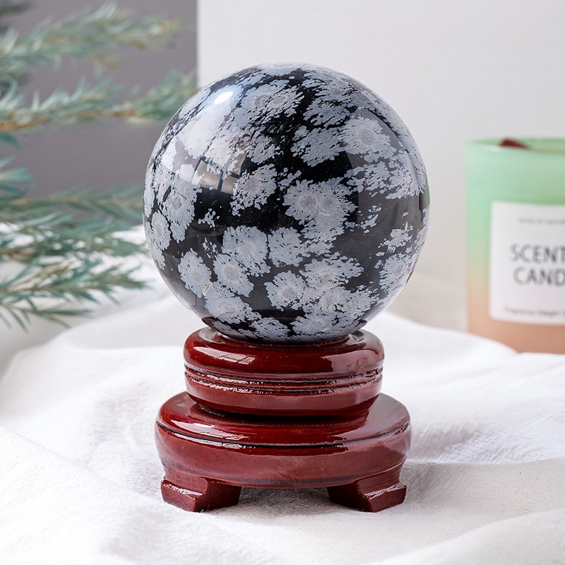 8cm natural crystal ball ornaments, polished crystal stone with base
