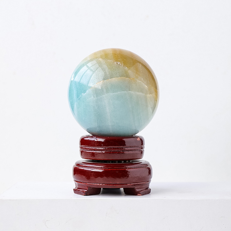 Natural crystal amazonite crystal ball rough stone polishing