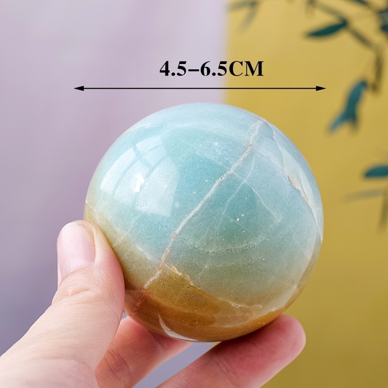 Natural crystal amazonite crystal ball rough stone polishing