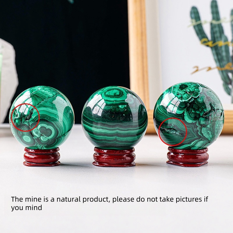 Natural crystal malachite crystal ball crystal raw stone polishing