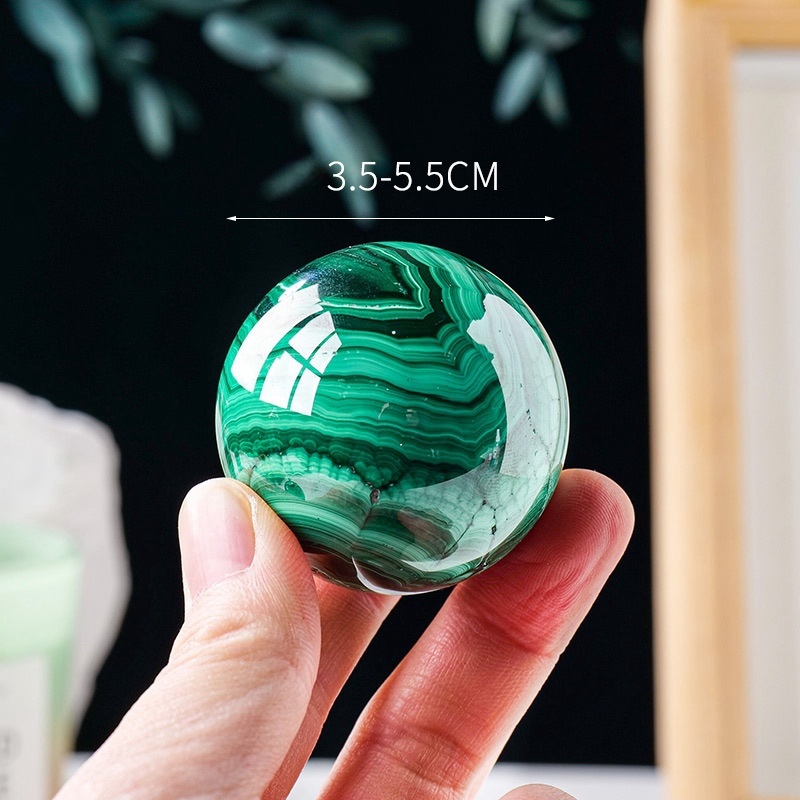 Natural crystal malachite crystal ball crystal raw stone polishing
