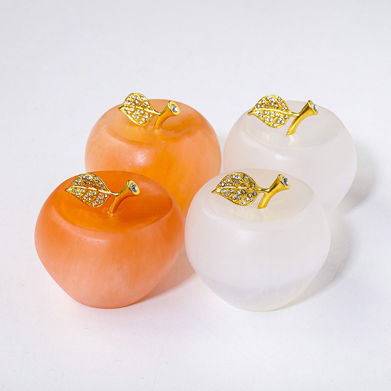 Natural Moroccan Asholate Apple Stone Polished Christmas Decoration Ornaments