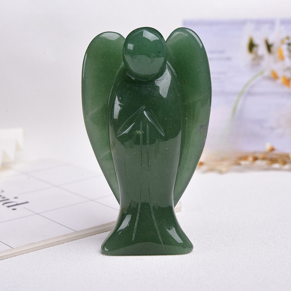 Natural Crystal Semi-precious Gemstone 4 Inch Angel Energy Stone Hand Carved