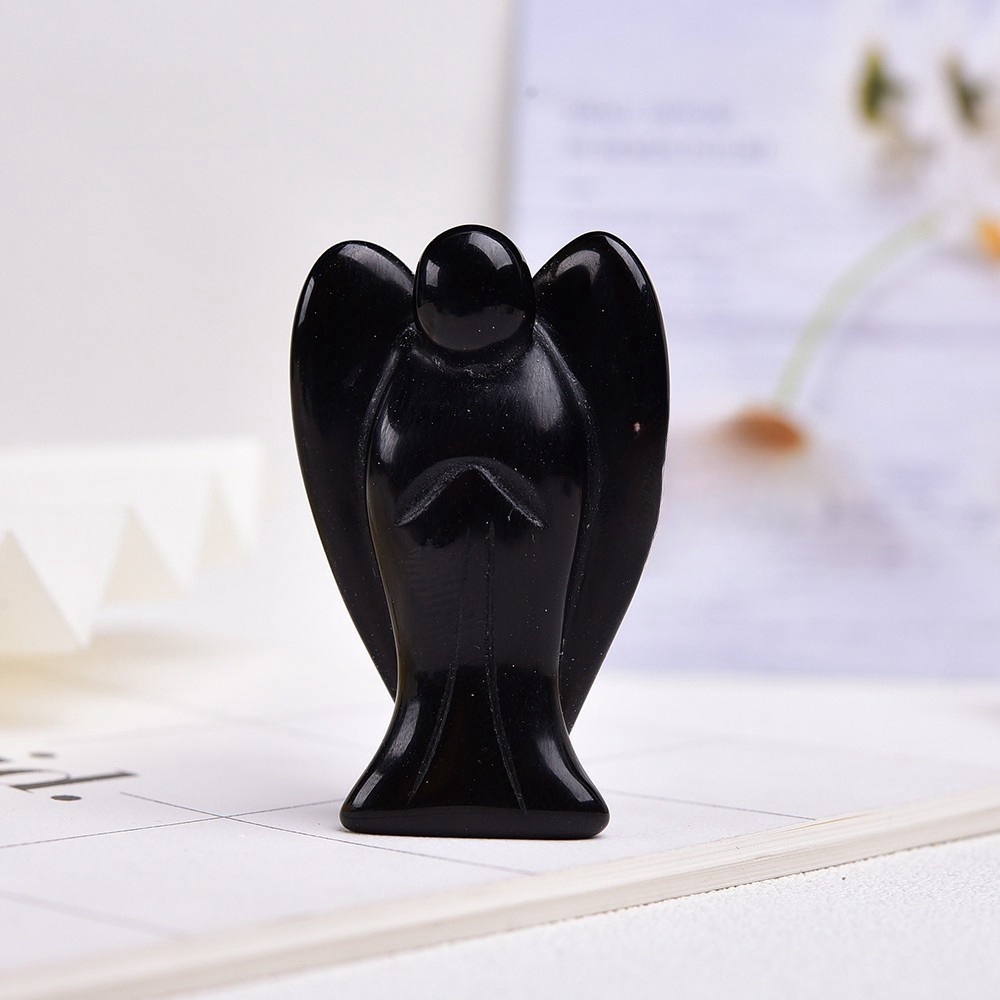 Natural Crystal Semi-precious Gemstone 4 Inch Angel Energy Stone Hand Carved