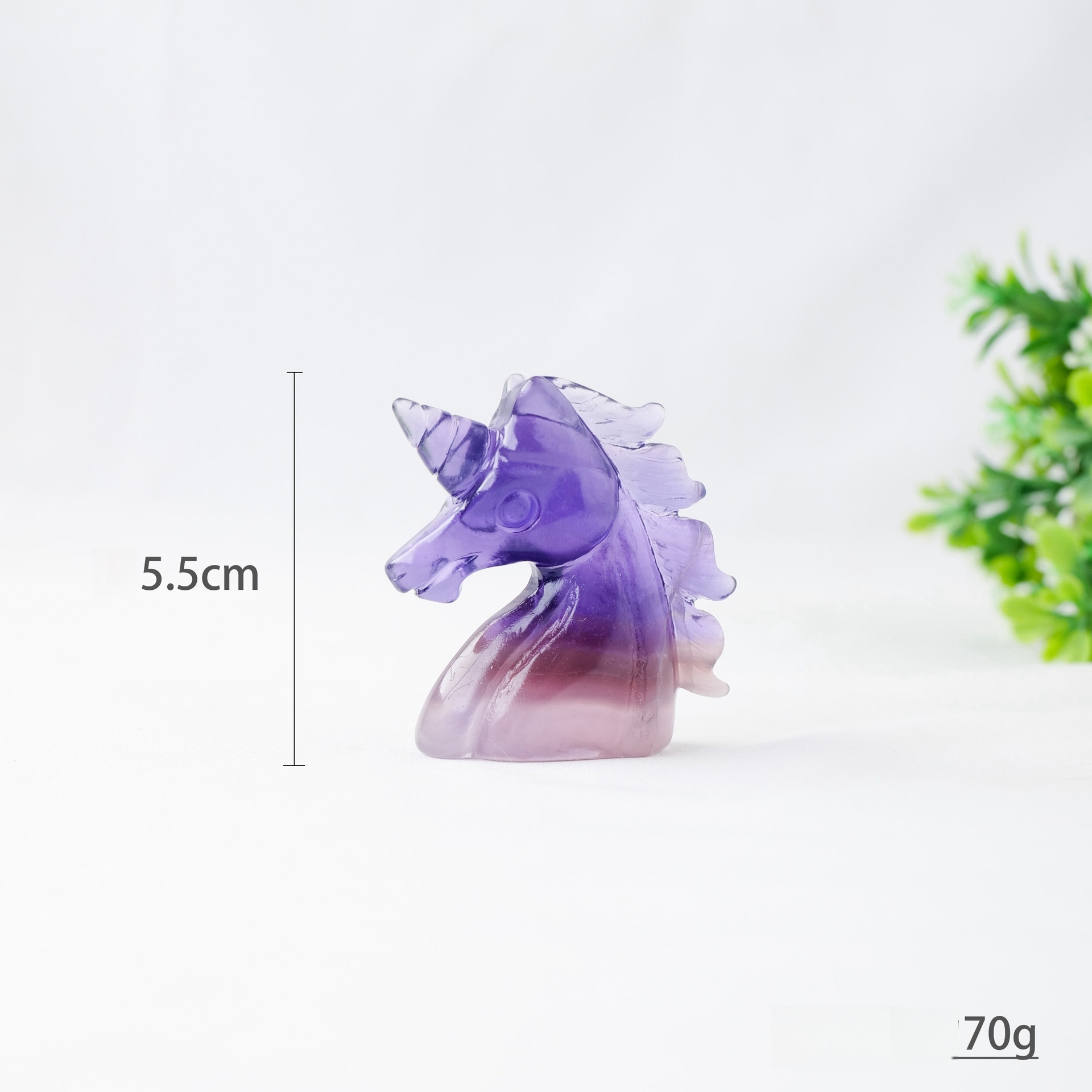Natural crystal fluorite unicorn desktop decoration ornaments