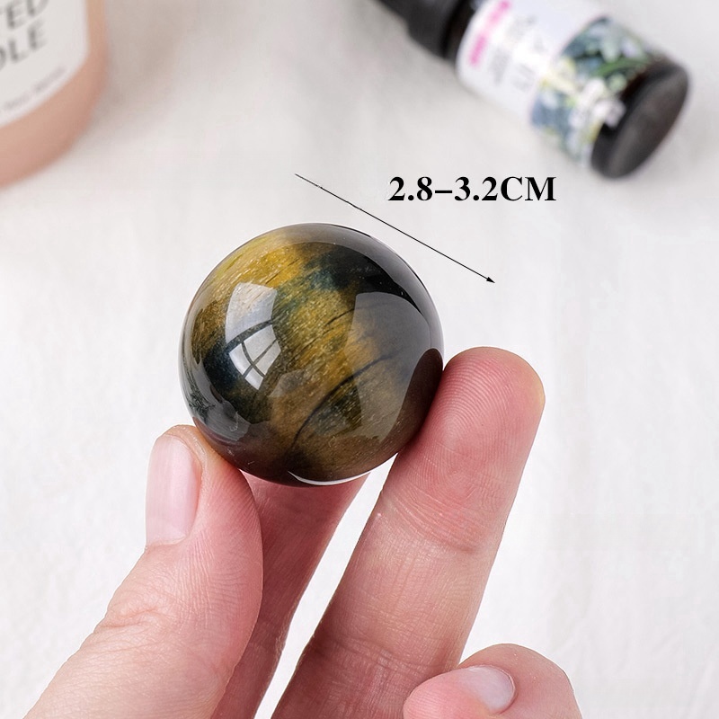 Natural crystal blue tiger eye stone ball crystal rough stone polishing