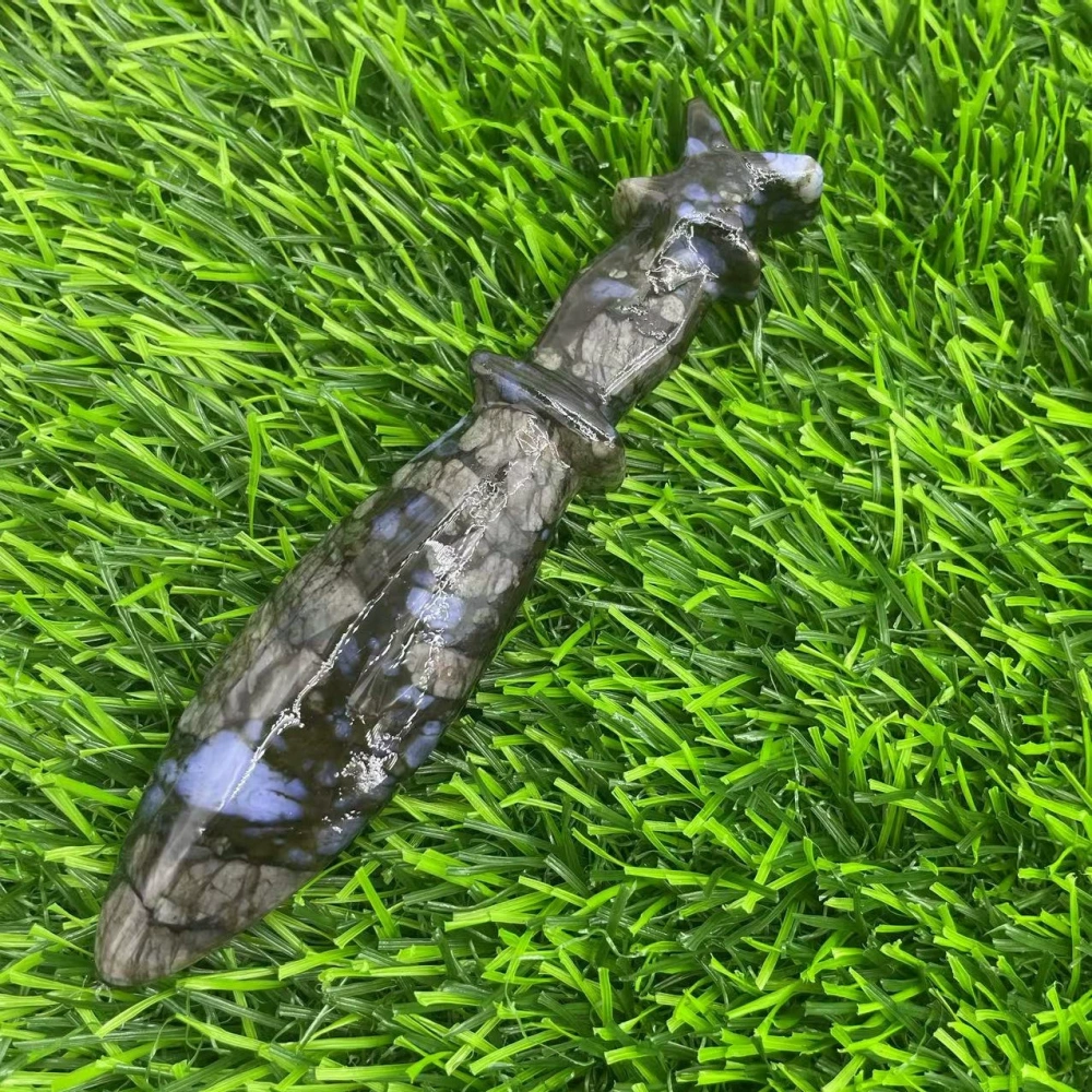 12cm natural semi-precious stone imitation dagger semi-precious stone crystal knives