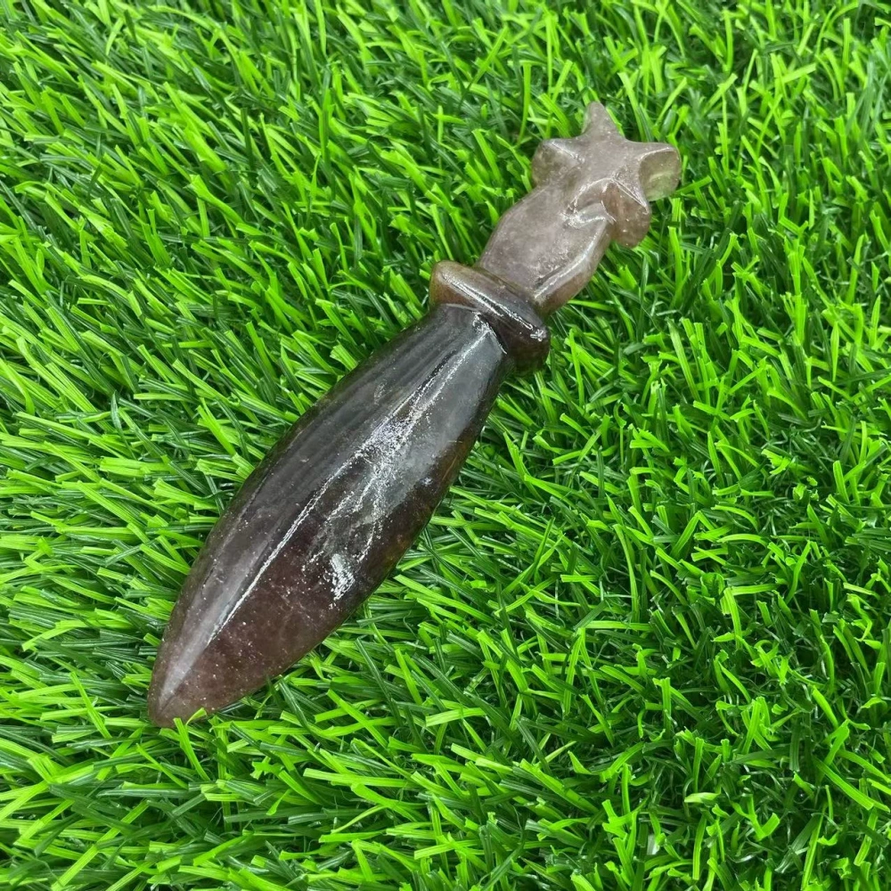 12cm natural semi-precious stone imitation dagger semi-precious stone crystal knives
