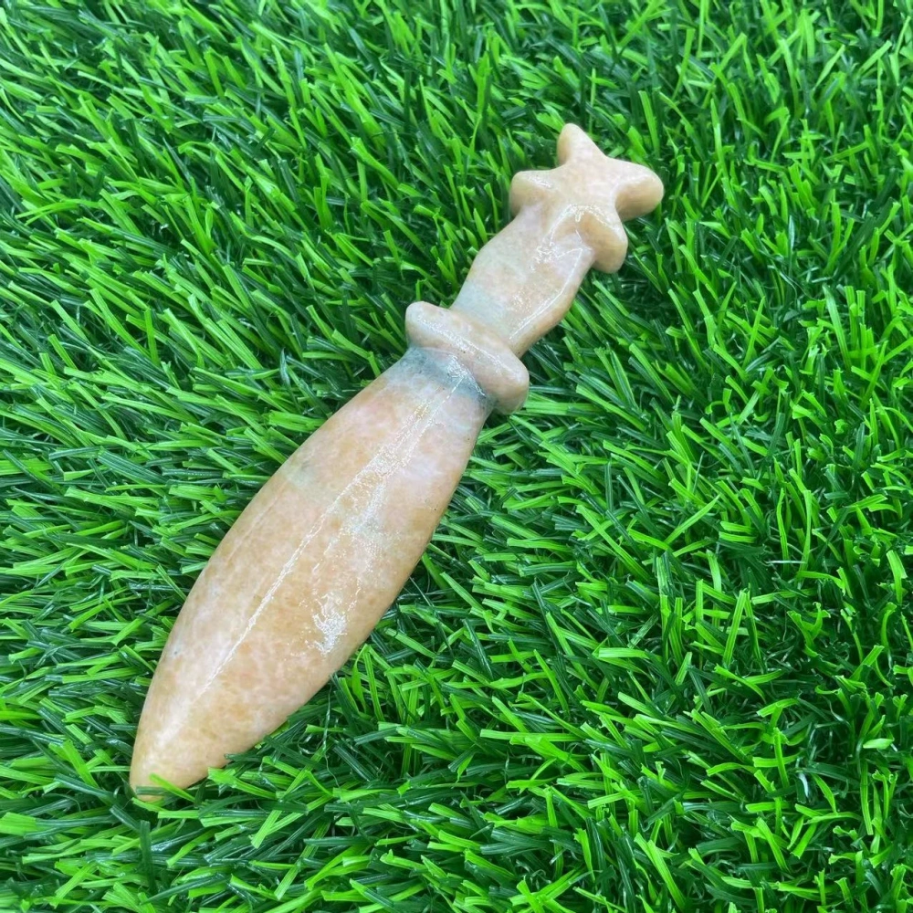 12cm natural semi-precious stone imitation dagger semi-precious stone crystal knives