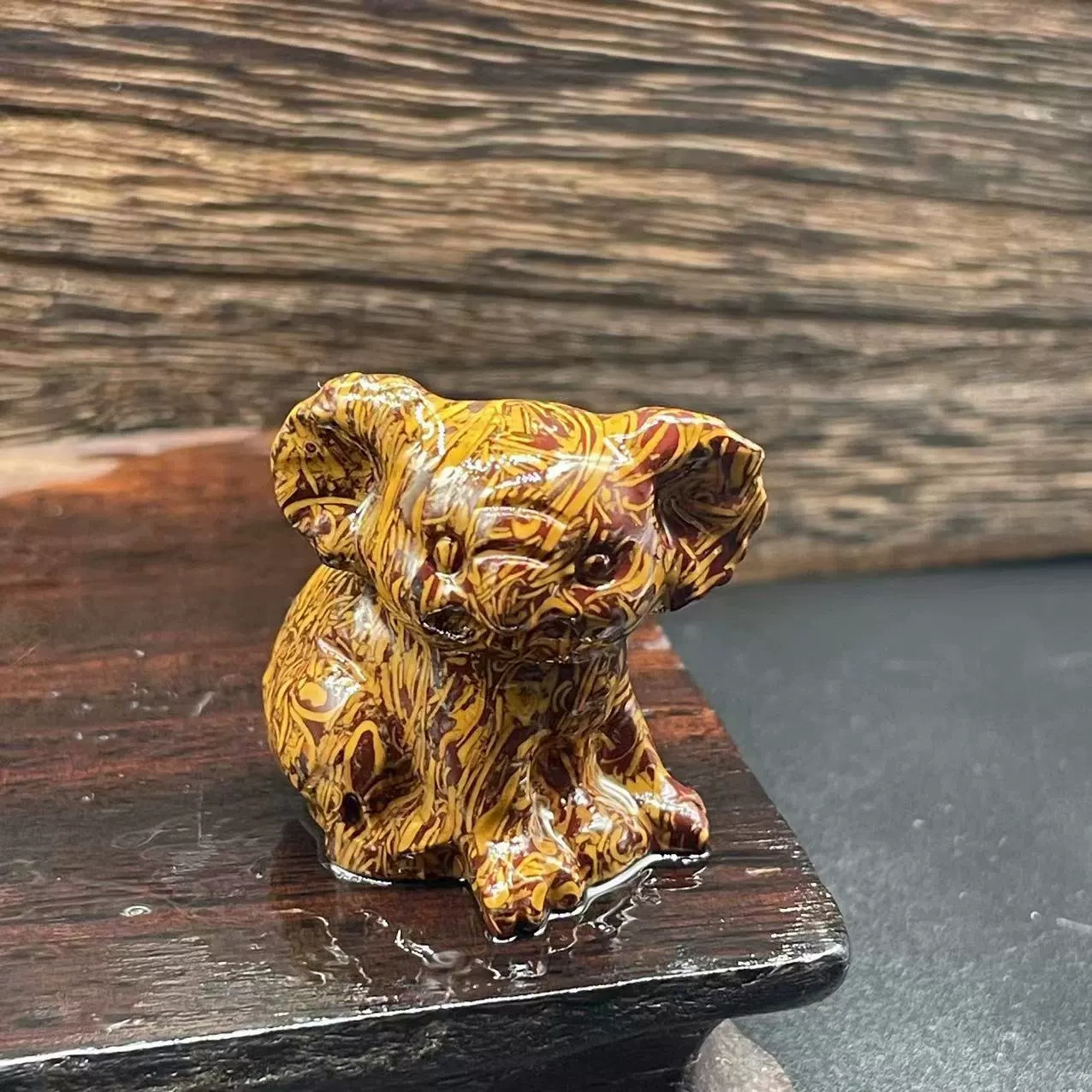 3cm Semi-precious Natural Stone Koala Rose Quartz Green Aventurine White Crystal Animal Sculpture