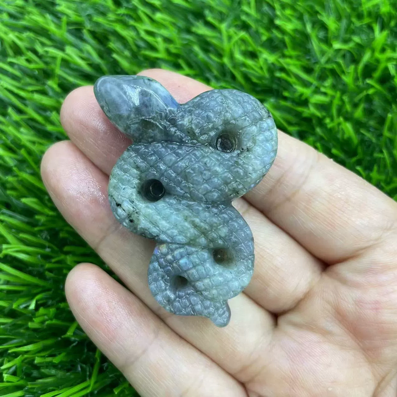 5cm Various natural gemstones carved snakes Foreign trade hot product crystal snake