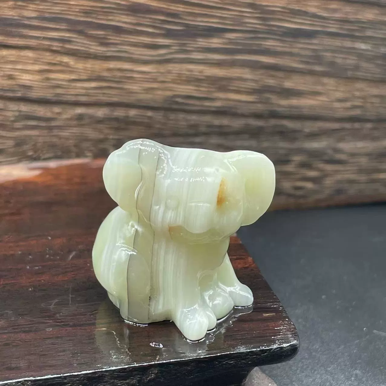 3cm Semi-precious Natural Stone Koala Rose Quartz Green Aventurine White Crystal Animal Sculpture