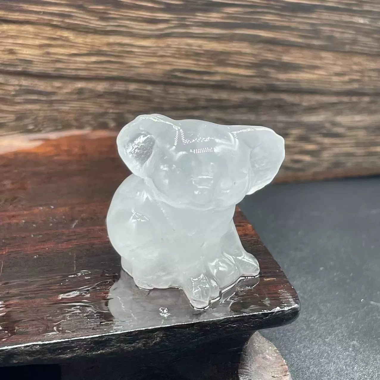 3cm Semi-precious Natural Stone Koala Rose Quartz Green Aventurine White Crystal Animal Sculpture