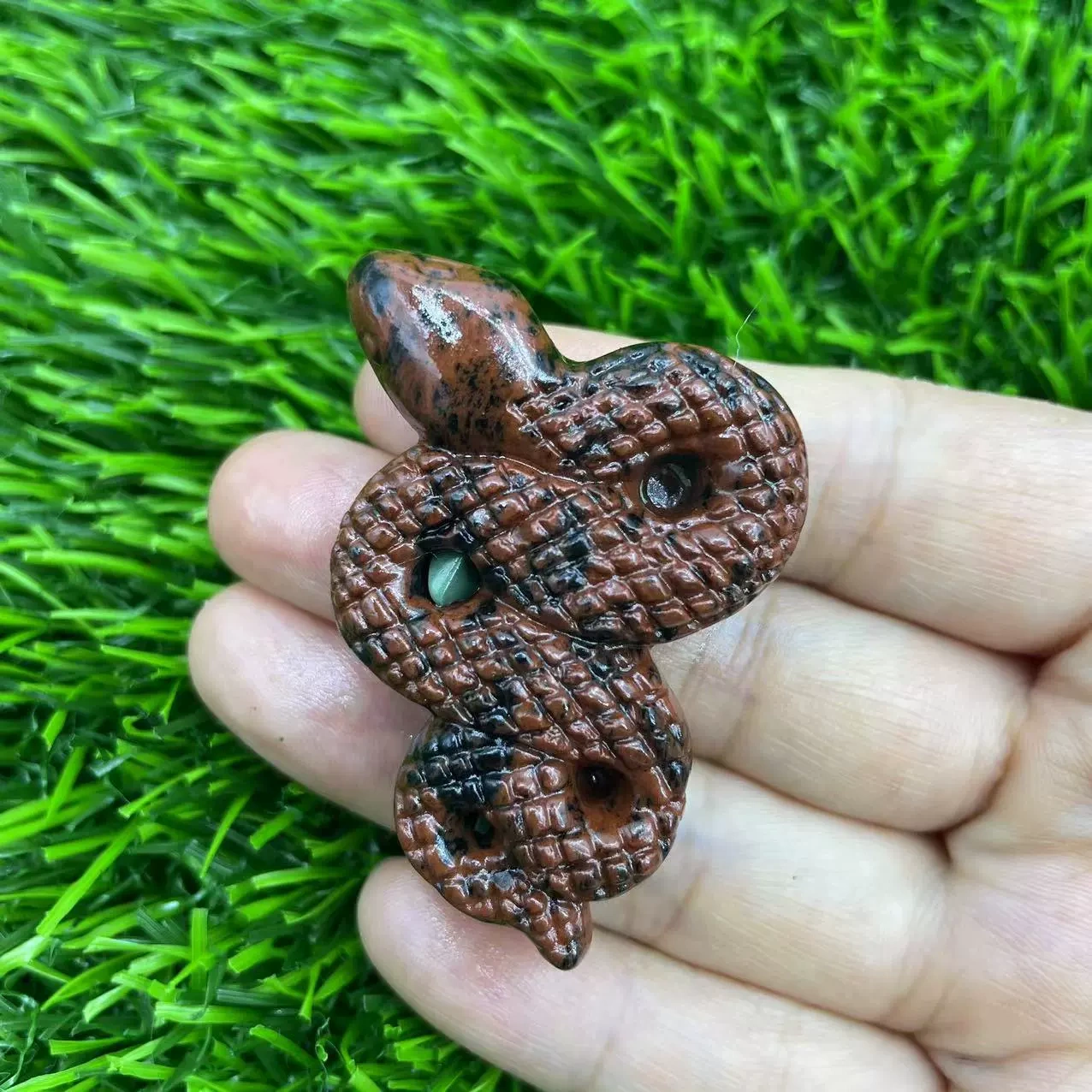 5cm Various natural gemstones carved snakes Foreign trade hot product crystal snake