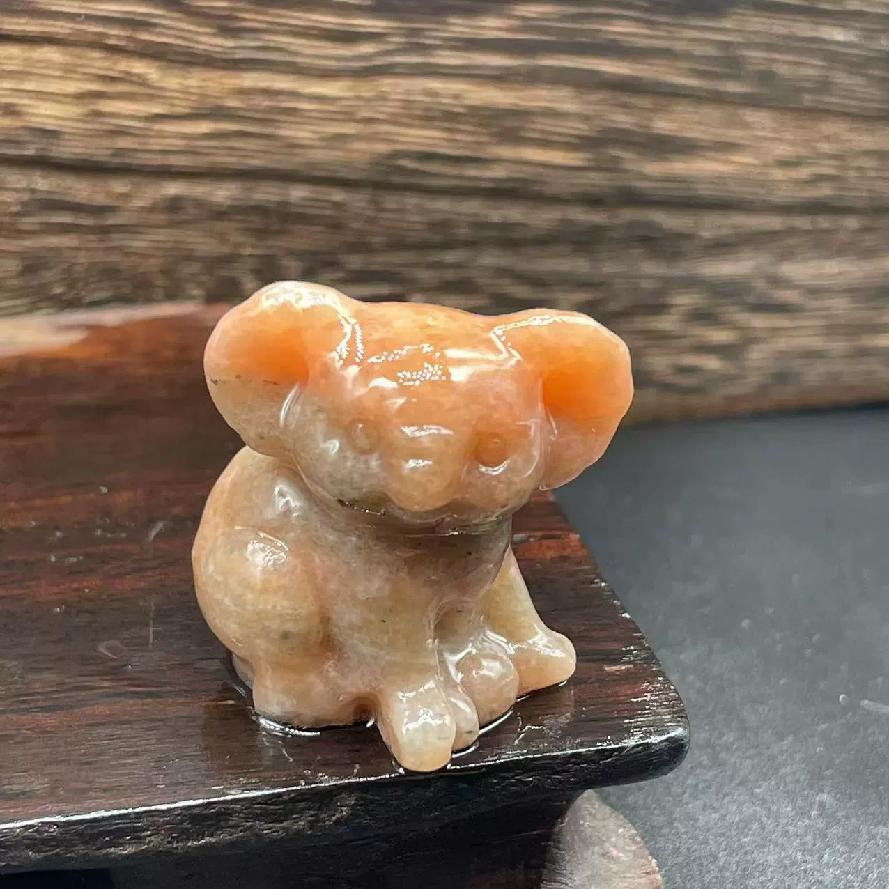 3cm Semi-precious Natural Stone Koala Rose Quartz Green Aventurine White Crystal Animal Sculpture
