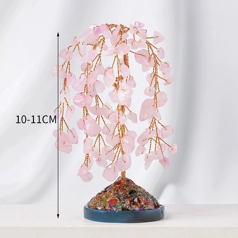 Natural crystal weeping willow home living room crystal tree ornaments