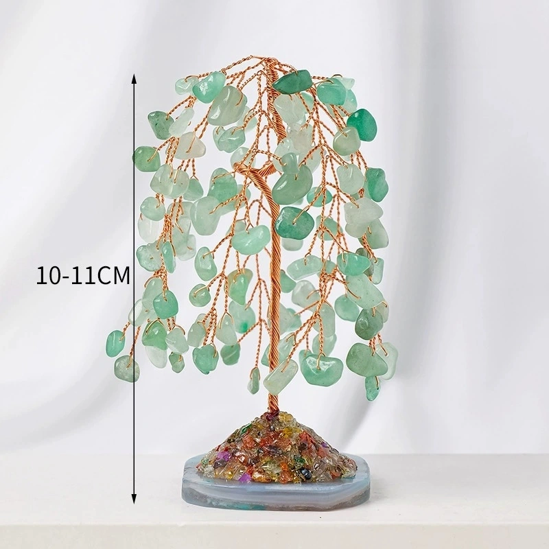 Natural crystal weeping willow home living room crystal tree ornaments