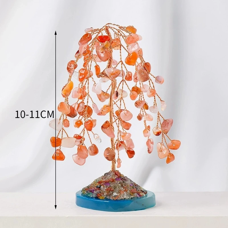 Natural crystal weeping willow home living room crystal tree ornaments