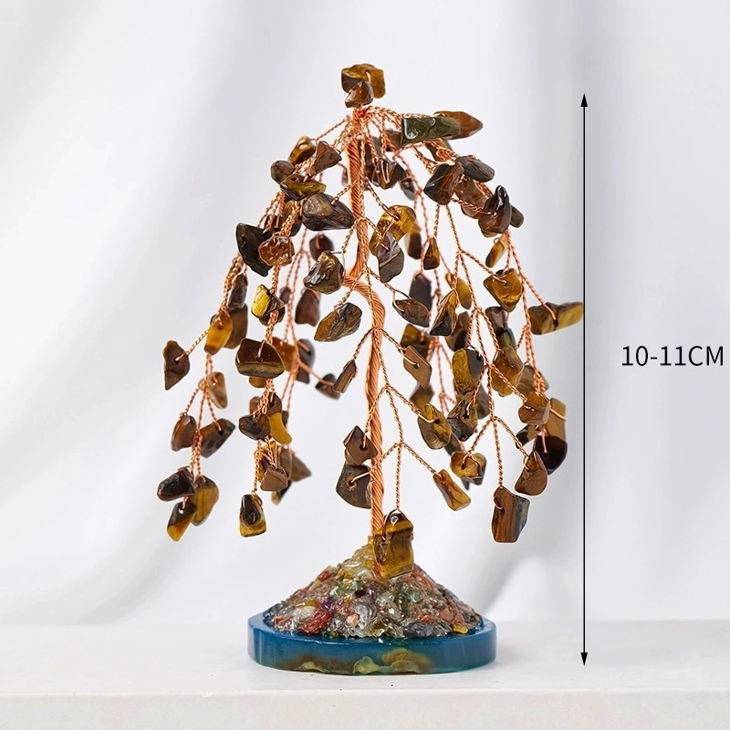 Natural crystal weeping willow home living room crystal tree ornaments