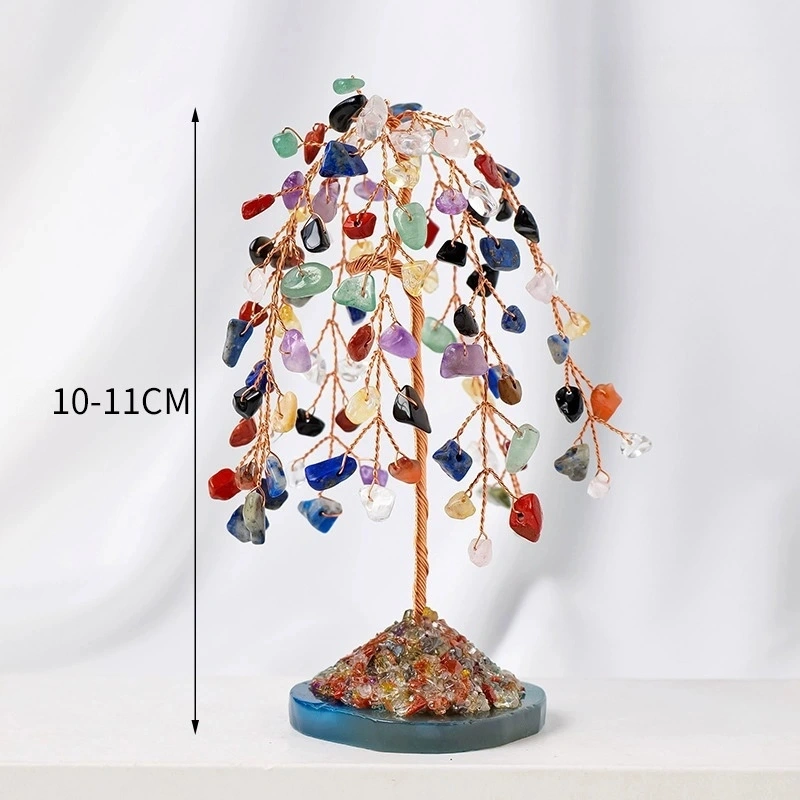 Natural crystal weeping willow home living room crystal tree ornaments
