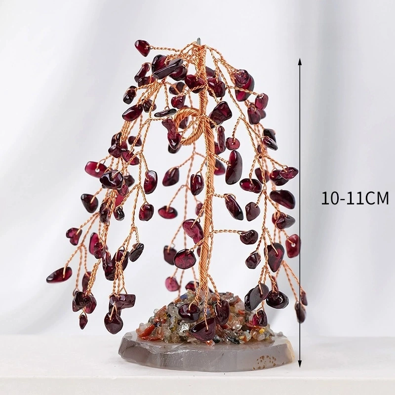 Natural crystal weeping willow home living room crystal tree ornaments