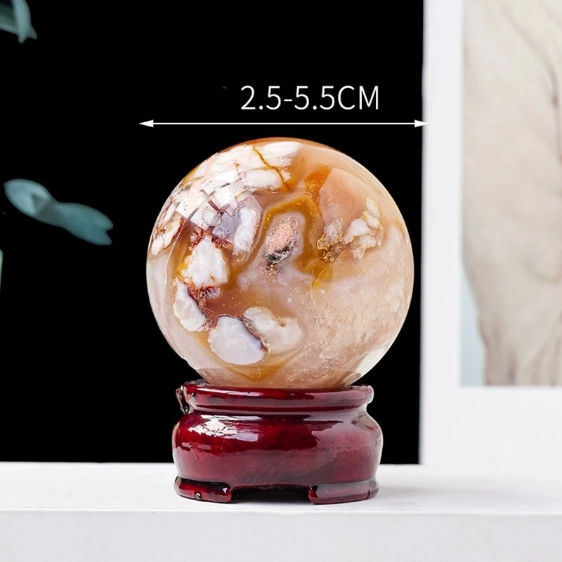 Natural crystal ball cherry agate crystal ball crystal raw stone polishing