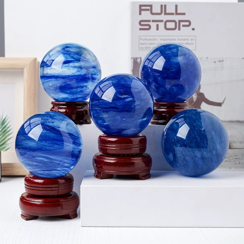 Smelting crystal ball ornaments blue crystal ornaments blue smelting ball