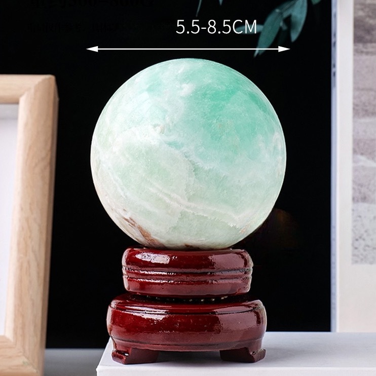Natural exotic Caribbean stone crystal ball raw stone ore mark polishing
