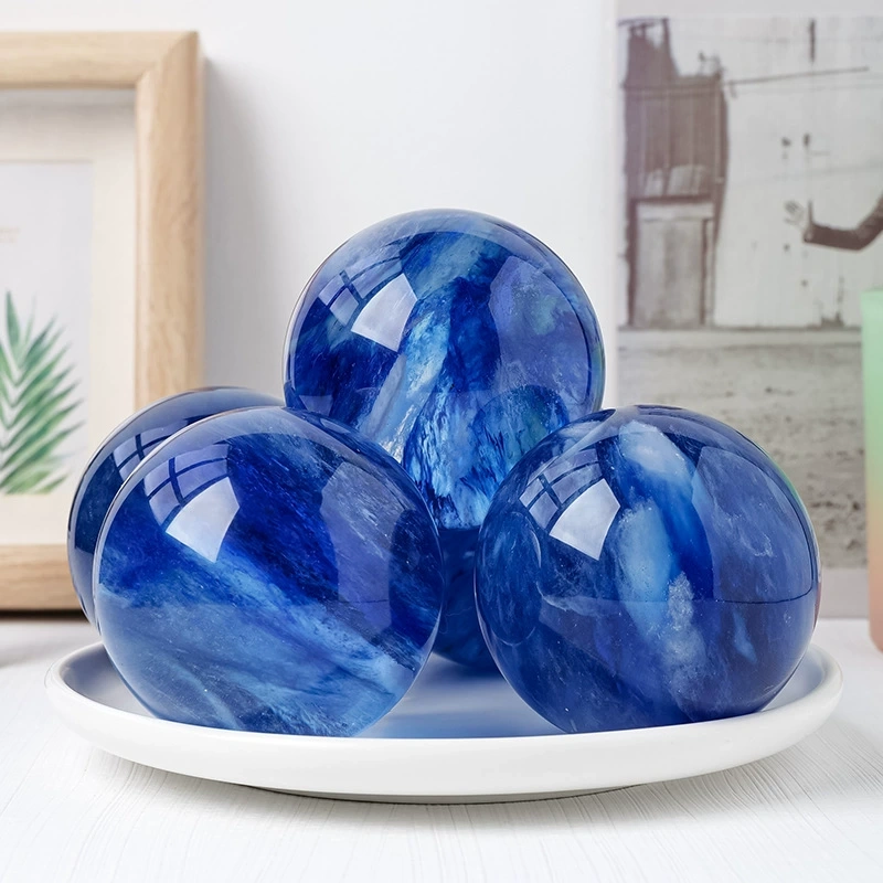 Smelting crystal ball ornaments blue crystal ornaments blue smelting ball