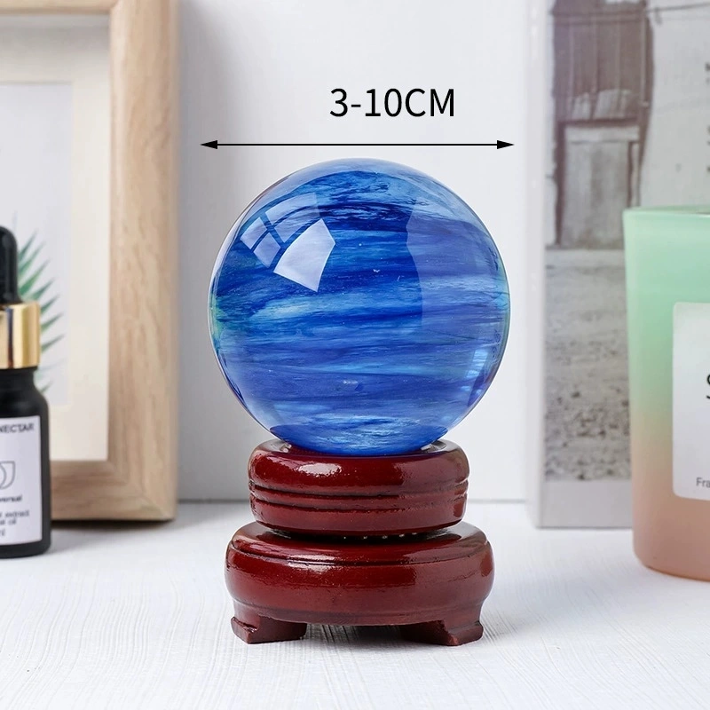 Smelting crystal ball ornaments blue crystal ornaments blue smelting ball