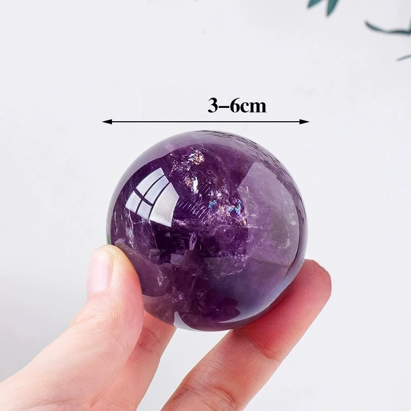 Natural Uruguayan amethyst ball ornaments, polished raw stone