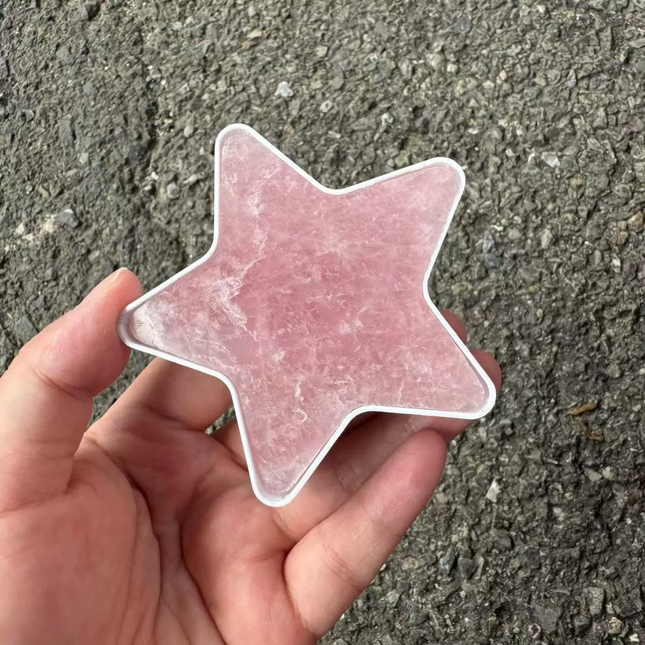 Natural stone geometric star moon love night light