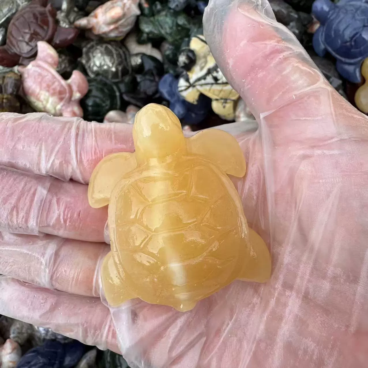Natural stone turtle semi-precious stone small turtle customizable material