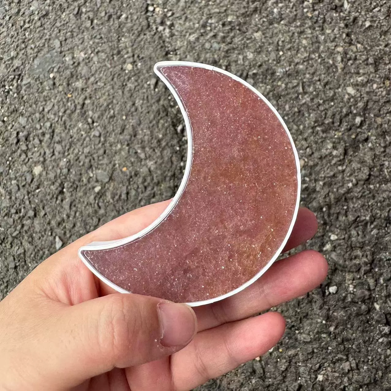 Natural stone geometric star moon love night light
