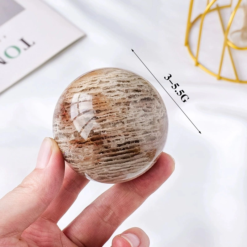 Natural crystal thousand-layer ghost crystal ball crystal rough stone polishing