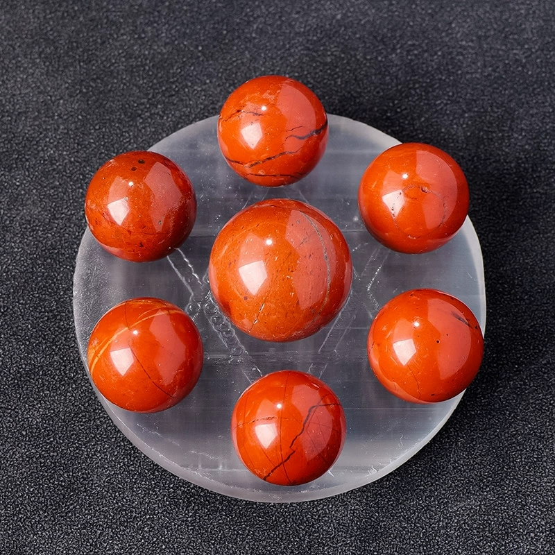 Natural crystal ball plaster base seven star array ornaments