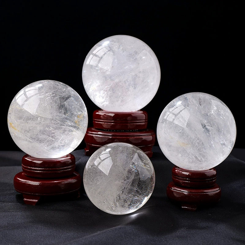 Natural clear quartz ball ornaments clear quartz original stone polishing