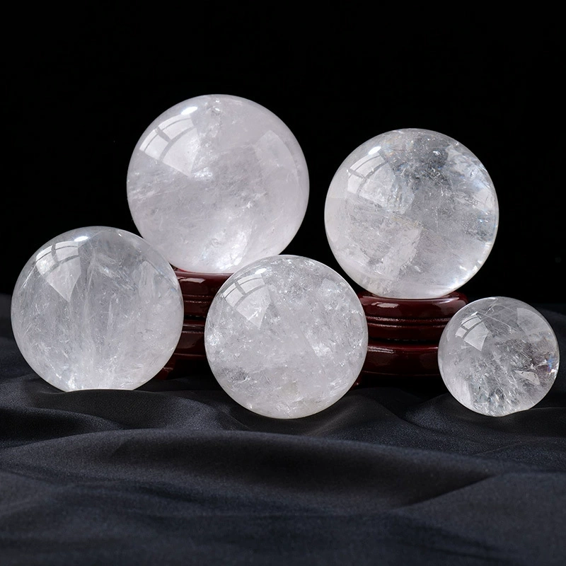 Natural clear quartz ball ornaments clear quartz original stone polishing