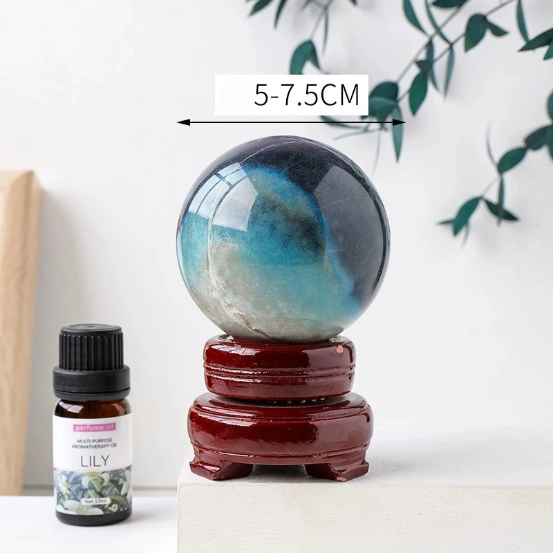 Natural hydroxyapatite crystal ball, raw stone polished ornamental stone ball