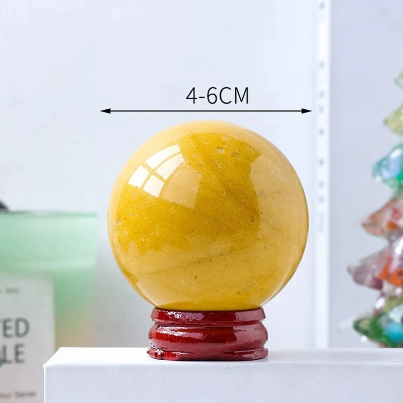 Natural yellow aventurine crystal ball ornaments crystal raw stone polished stone ball
