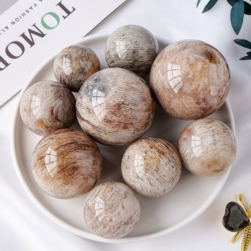 Natural crystal thousand-layer ghost crystal ball crystal rough stone polishing