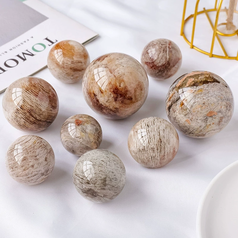 Natural crystal thousand-layer ghost crystal ball crystal rough stone polishing