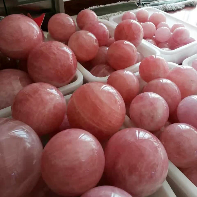 Natural Madagascar Rose Quartz Ball Home Desktop Decoration Ornaments
