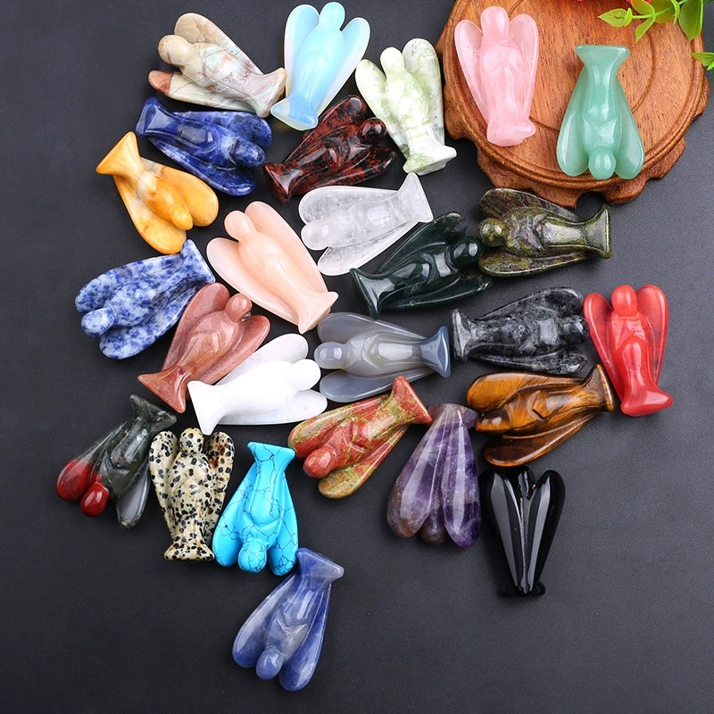 Natural crystal raw stone oval handle piece energy hot compress stone spa essential oil stone soap stone
