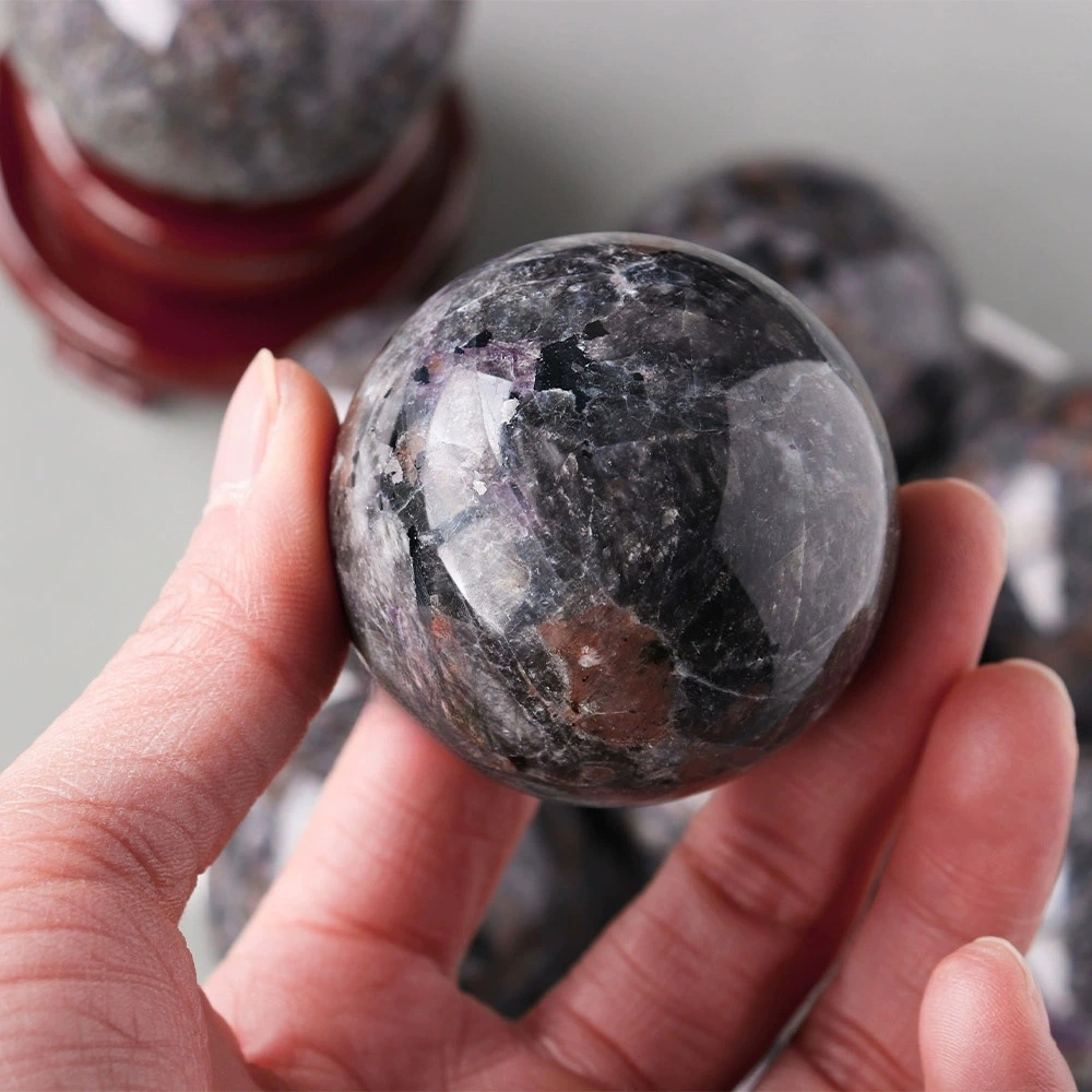 Natural mineral flame stone crystal ball ornaments