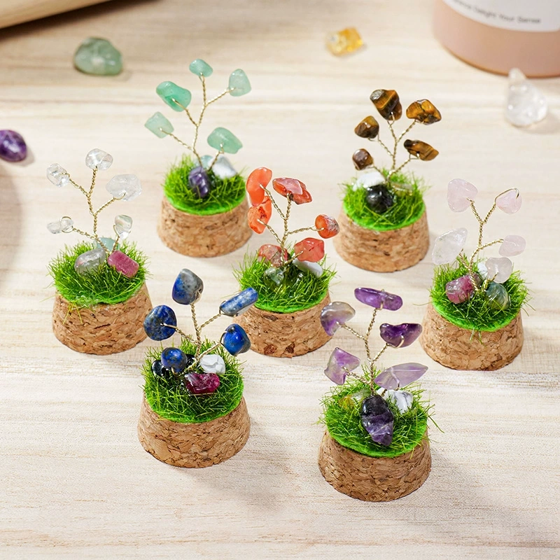 Natural crystal gravel crystal tree micro landscape mine ornaments