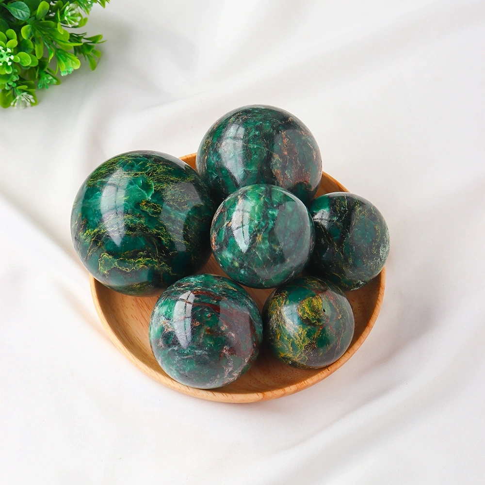 Natural crystal ore emerald ball rough stone polished ornaments