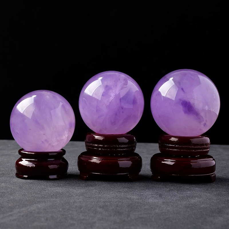 Natural Brazilian amethyst ball rough stone polished violet amethyst ball