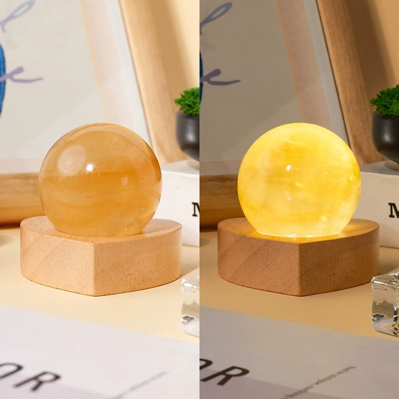 Natural crystal stone spherical night light USB plug-in bedside lamp night light